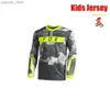 Fietsende shirts tops kinderen off-road racing bergafwaarts jersey fiets jersey camiseta motorfiets motorcross t-shirt bat enduro childrens jersey y240410y2404180xpy