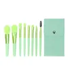 8 PCS Mini Travel Portable Soft Makeup Brushes مجموعة Eye Shadow Foundation Powder Eyelash Lip Hip Lip Bears