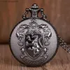 Montres de poche Black Vintage Magic Pocket With Chain Collection STEAMPUNK Pendant Clock Accessory Kids Souvenir Gift XH3018 Y240410