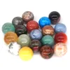 30 mm Großhandel natürliche Edelsteinkugel Kristall Reiki Heilung Energie Globe Home Decor Hand Playstone Ball / Stand #1