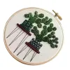 Borduurwerkstartkits Pot Plant Cross Stitch Kit Diy Wall hangt thuisdecoratie