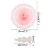 5st 20 cm 25 cm 30 cm färgglada vävnadspappersfläktar bröllop hängande dekor utskuren pappershjul för nyår födelsedagsfest leveranser