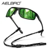 Aielbro-Gafas de Sol Polarizadas Para Ciclismo Para Hombre, Lentes de Sol Tr-90, Ligeras