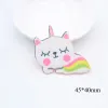 10pcs Glitter Print Appliques Desser Cat jednorożec do DIY rzemieślnicze ciasto Topper Headwear Fryzury