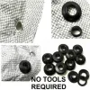 10 x Plastic Sced-Scel Scelle Snap Eyelets Grommet Tarpaulin Feuille de terre de boucle extérieure tente de boucle Q5W0