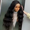 Ondas de corpo negro e negro brasileiro da Malásia Brasileira Malásia 13x4 Peruca Frontal de renda transparente 24 polegadas 100% crua Remy Cabelo humano à venda