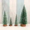 2024 Mini arbre de Noël artificiel Snow Frost Small Pine Tree DIY Craft décoration décoration décoration de Noël Ornements 1. Pour Mini