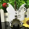 50pcs Laser Cut Butterfly Paper Place Place Card / Escort Card / Cup Card / Wine Glass Card für Geburtstag Hochzeits Weihnachtsdekor -Gefälligkeiten