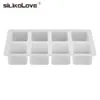 Silikolove 8 cavité Moules de silicone rectangle à la main pour savons de savon Cube 3D Savon de fabrication de bougies Moules de boulangerie