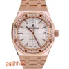 Designer AP Wrist Watch Epic Royal Oak Series 15451or Womens Rose Gold Automatic Mécanique Swiss célèbre montre Luxury Sports Watch avec diamètre