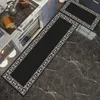 Zwart en wit slaapkamer tapijt roze rode loper woonkamer geometrische retro stijl keukenmat tapijt voor vloerdeur mat woning decor