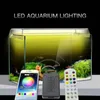 Zhongji 30-80cm Akvarium LED-belysning Bluetooth App Control RGB Fish Tank Lights 7/24 Timer Remote LED Lamp för akvariumljus