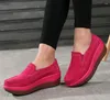 Casual Shoes Spring Autumn Women Flats Platform Loafers Ladies Suedes Leather Comfort Wedge Orthopedic Slip On