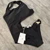 Bikini Suite de baignade pour femmes en une pièce de maillot de bain bikini ensemble solide fête creux de lique de chariot de fracas.