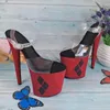 Dance Shoes Fashion 20CM/8inches PVC Upper Plating Platform Sexy High Heels Sandals Pole 017