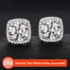 Boucles d'oreilles en diamant Swarovski 0.5ct 1ct 2CT