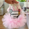 Bling Tutu Star Luxury Dog Robes pour les petits chiens fête pour animaux de compagnie Costume de compagnie de compagnie femme Vêtements féminins French Bulldog Wedding