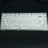 Acessórios 144 key white transparente keycaps dsa perfil gelo cristal keycap rgb retroiluminado para cereja gateron mx teclado de jogador mecânico