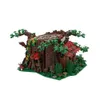 MOC Fairy Cottage Tree Stump House Blorks Blorks Kit Magic Village Elf House Architecture Model Model Diy Tois