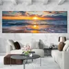 Sunset Beach Sea Landscape Poster dipinto, Immagine di stampe in tela naturale, per moderno arte da parete decorazione per soggiorno Cuadros, decorazione per la casa