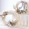 15/10/20/25/30 cm Wicker Wreath Christmas Rattan Vine Ring Floral Cerceau Natural Ornaments ACCESSOIRES DIY GARLANDE