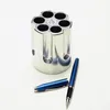 1pc цилиндр ручки/карандаш-контейнер алюминиевый 6-луночный револьвер Подарок для металлического держателя.
