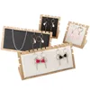 Collier de bijoux en bambou solide Bracelet Bracelet Bracelet Bracelet Board Organizer Board Plateau de vitrine de chevalet