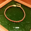 Real Gold Electroplated Red Letter tissé de Corée du Sud, bracelet simple et à la mode et polyvalent, Niche New Temperment Bracelet