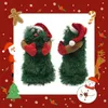 Giocattolo elettrico peluche elettriche bambola giocattolo divertimento carino verde di Natale elettronico di Natale elettronico Babbo Natale Babbo Natale DEORAZIONE DI GIOCHI