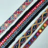 1yard etnisk trim broderad webbing DIY handgjorda sömnadsnätgarn band kläddekorativ spets trim