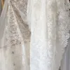 3 Metros/Lot Off White French Chantilly Lace Fabric ، Eyelash Emstroproidery Lace Craft Bridal Veil Lace Accessory 150cm Width