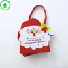 Mini Christmas Gift Bags Christmas Fleece Tote Bag New Year's Decor Elk Santa Claus Candy Handbag For Kid Xmas Gift Cadeau Noel