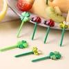 Widelce 8/12PCS Kids Fruit Picks Igle Stick Mini Creative Bee Cake Desser Lunch Box Bento Akcesoria