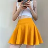 Letnie damskie spódnice moda seksowna mini elastyczna plisowane słońce dla szkolnej dziewczyny mundur koreański czarny tenis z wysokim poziomem 240403