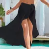 ビーチビキニラップシースルーカバー女性竹水着の隠蔽短編ドレススカーフカフタンサロン水着のためのビーチ