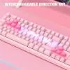 Combos Wired RGB Backlit Gaming Pink Keyboard+Mouse Set USB Pink Cute Chocolate 104 keys Keycap Suitable For PC Laptop Office Game Mice