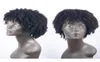 Kurzer afro gekinky locky volle spitzen menschliches haar iücken unverarbeitete brasilianische glühlose menschliche haarspitze vordere Perücke mit Pony Hair5603461