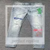 Kusbi Jeans Designers Pants KSB Męskie wiosenne/letnie umyte zużyte z otworami Slim Pasowanie rozciągnięcia 30-40etymfv2f 112