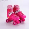 Pattini a rulli in linea ragazzi ragazze bambini bambini pattini pattini scarpe patano scorrevoli sneaker a quad regolabili 4 ruote a doppia fila a 2 linee regalo all'aperto y240410