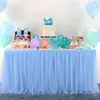 Spódnica stołowa przyjęcie weselne Tutu Tiul Strale Strale Baby Shower Birthday Bankiet przyjęcie ślubne spódnica impreza wystrój domu