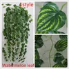 Weigao 1pcs 90cm hiedra plantas artificiales hojas verdes de la hoja de la jungla plantas artificiales artificiales para decoración