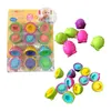 Toddler Stocking Stuffers Boys Filles Matching Egg Color Forme Sorter Sket Stuation Toys Pâques Oeufs Apprentissage Mini Bowling Ball
