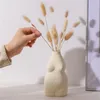 Vasen nackte weibliche Körperkunstdesign Keramik Vase Home Dekoration Blumenbasen Einfügen Schreibtisch Ornamente Gefriertes Porzellanhandwerk Büste Pot