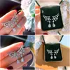 Chandelier en peluche 2021 Ins Top Sell Boucles d'oreilles bijoux Sterling Sier Pear Cut White Topaz CZ Diamond Gemstones Women Party Eternity Brid Dhnpk