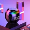 AI Smart Bluetooth Speaker Home Room Decora Alarm Clock With LED Display FM Radio Colorful Light TF Card MP3 Player Table Clock
