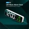 LED Digital Alarm Clock Watch for Bedrooms Table Digital Snooze Electronic USB Desktop Mirror Relógios Decoração de mesa em casa