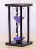 15/30 Minuten Sandglas Sandtimer für die Küchenschule Moderne Holzstunde Glas Sandglas Timer Home Dekoration