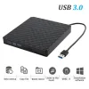 Drijft USB 2.0 Optical Drive CD RW CDRW -speler Portable Externe DVD Drive Recorder voor MacBook Laptop Computer PC Windows 7/8