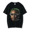 24SS Summer Pure Cotton T-shirt dla męskiej hip hop American Rap Singer Portrait Print Druku