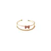 Light Zircon Bow Double Layer From South Korea Exquisite Fashion High Grade Feel Bracelet Sweet and Versatile Style Handicraft